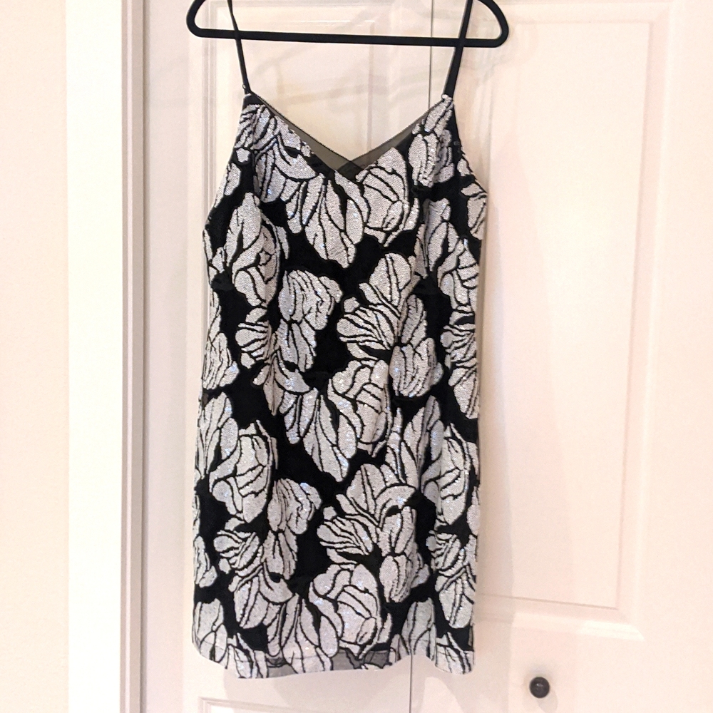 White house black market sequin sheath dress
